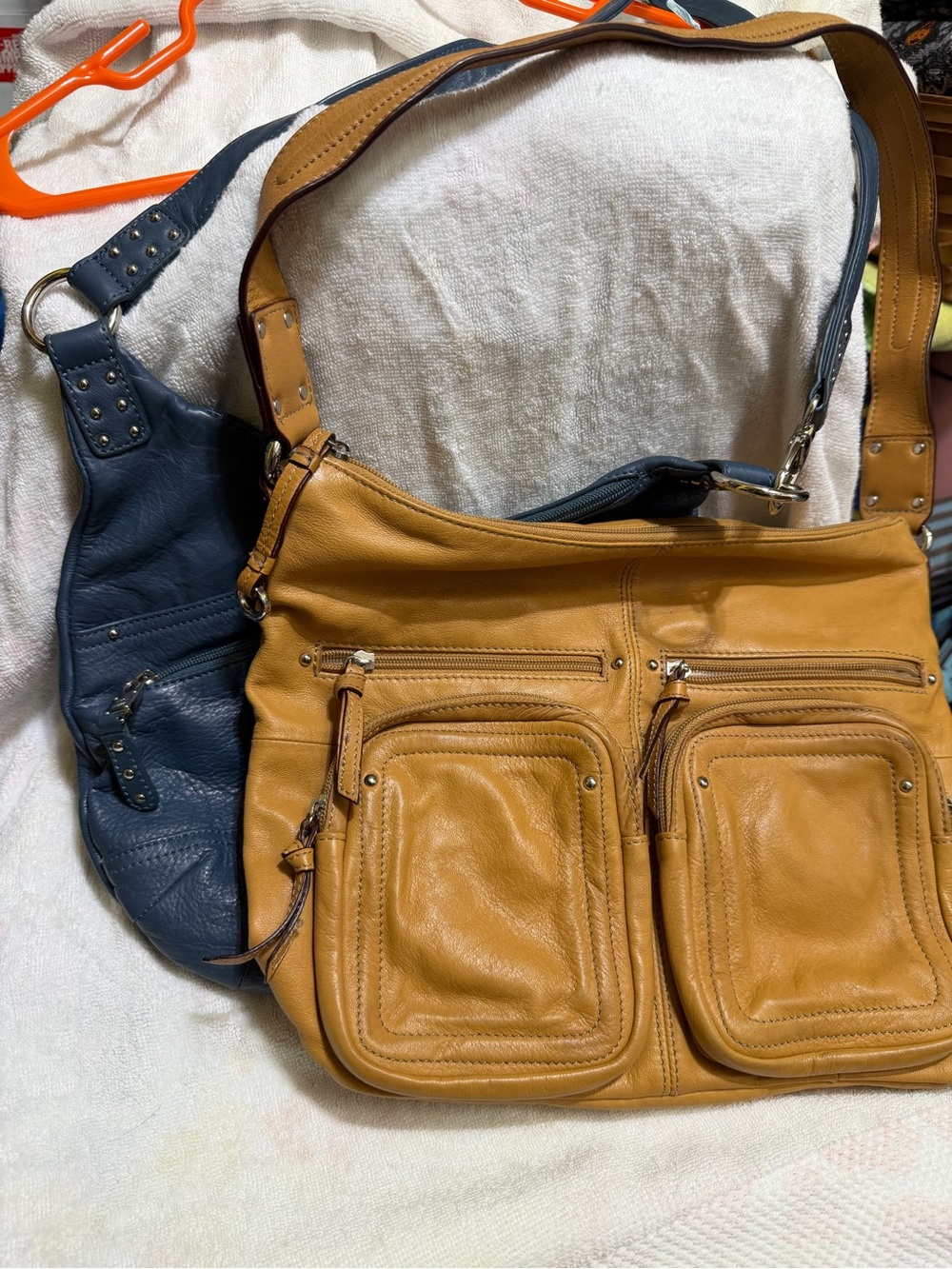 Tignanello Tan Leather Crossbody Bag